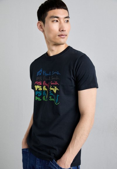 PS Paul Smith MENS SLIM FIT - Print T-shirt - blues