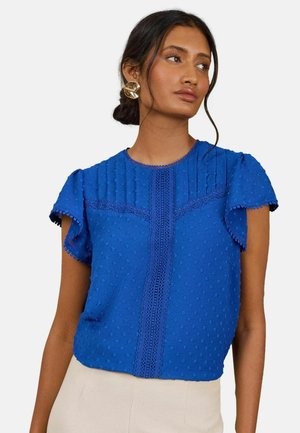 Love & Roses, REGULAR FIT - DOBBY FLUTTER SLEEVE SHELL TOP - Blouse - blue