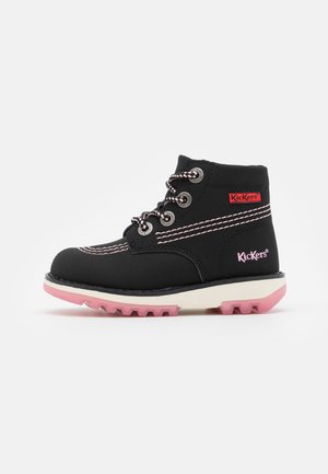 KICKRALLY - Veterboots - noir/rose