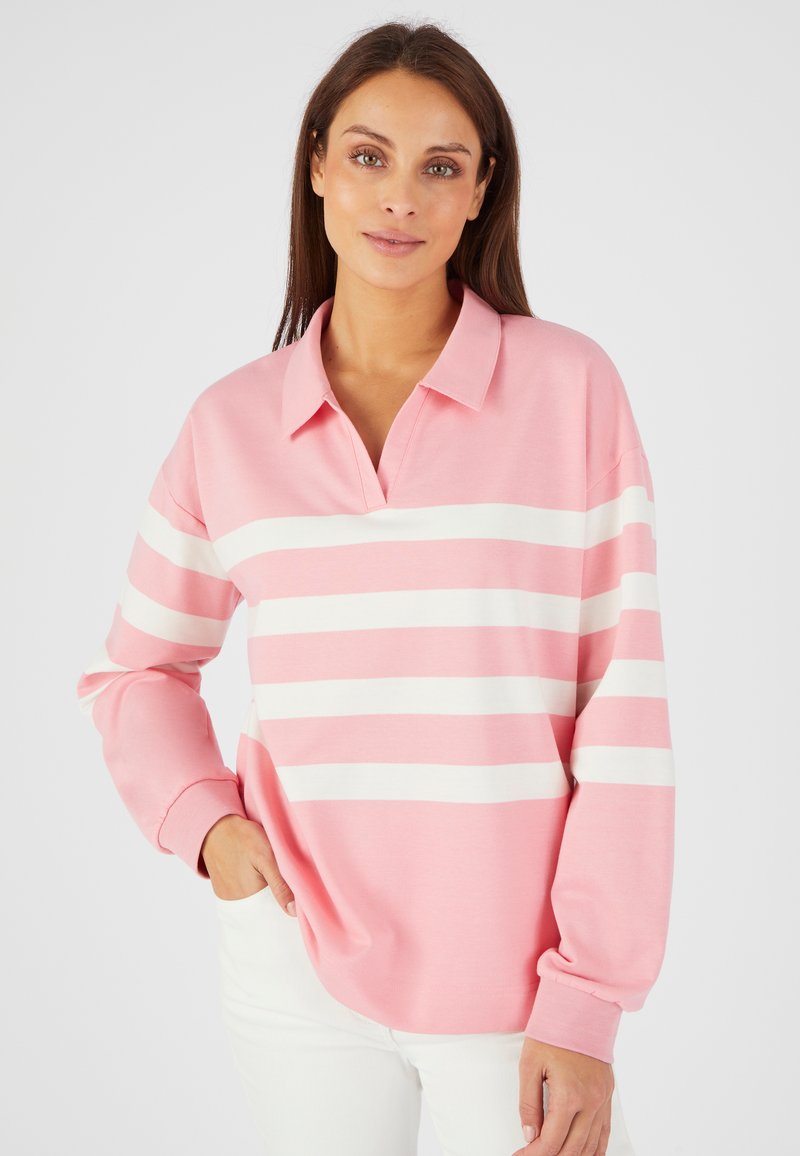 Damart RAYÉ - Camiseta de manga larga - rose rayé