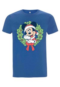 Henry Tiger MICKEY & FRIENDS MICKEY CHRISTMAS WREATH UNISEX - Triko s potiskem - bright blue