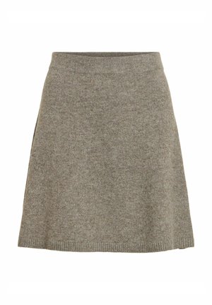 VILA, MINI SKIRT VIAYLIN KNITTED - Jupe trapèze - dark grey