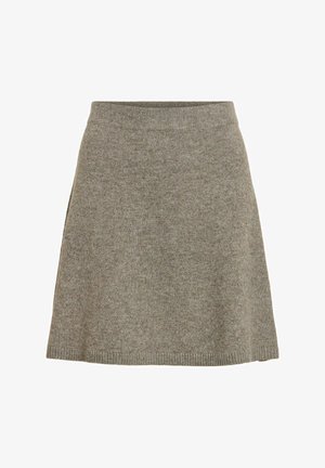 VILA, MINI SKIRT VIAYLIN KNITTED - Jupe trapèze - dark grey