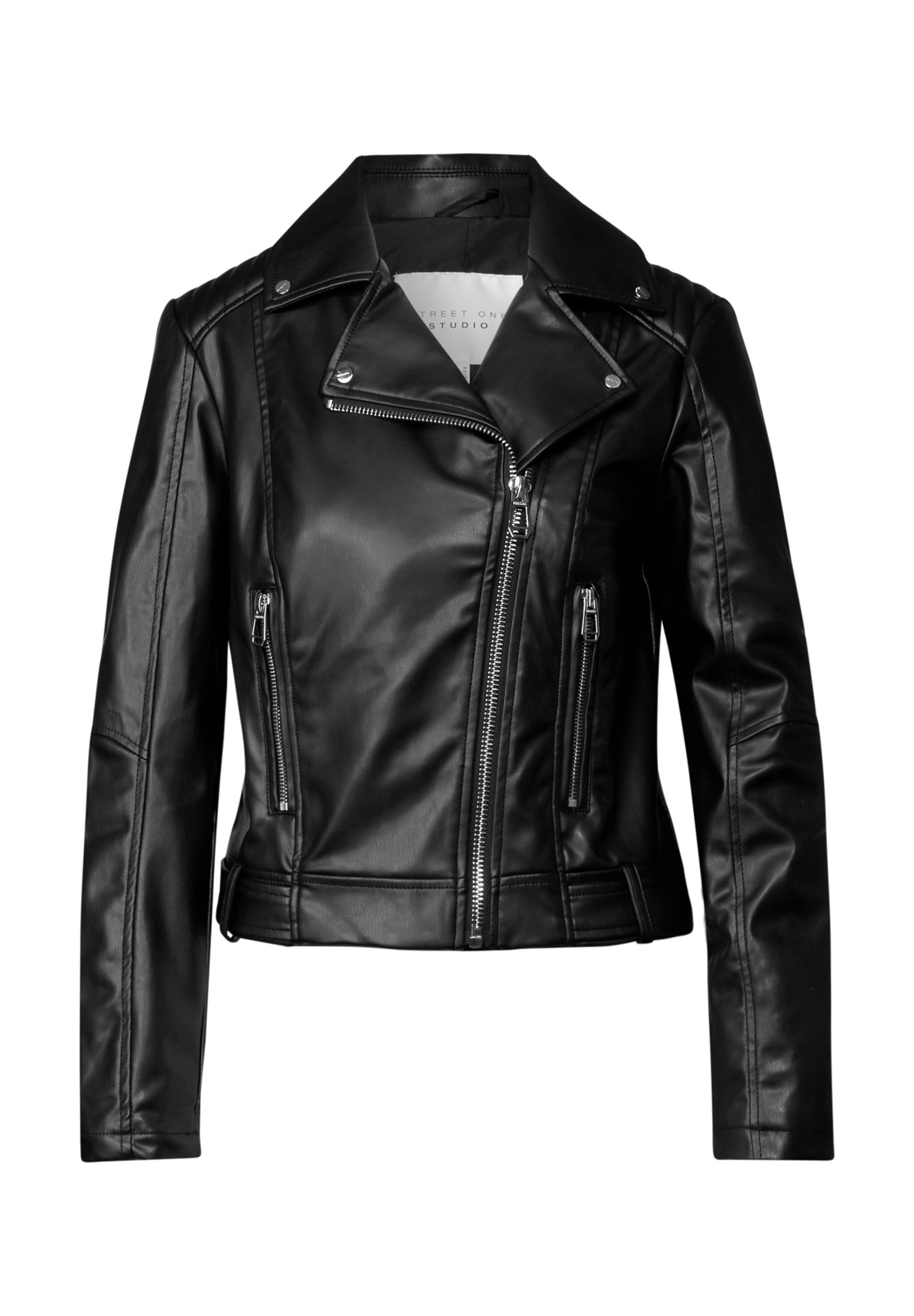 GENTLE FAKE LEATHER JACKET ブラック GENTLE FAKE LEATHER JACKET ブラック
