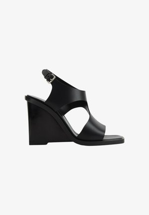 Hermès, Sandales compensées - black