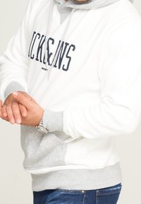 Jack & Jones Felpa con cappuccio - white