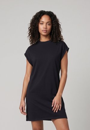 Urban Classics, LADIES EXTENDED SHOULDER DRESS 2-PACK - T-Shirt Dress - black white