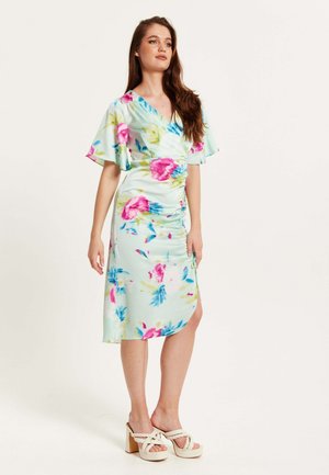 Liquorish MIDI WRAP WITH FLORAL PRINT - Day dress - multi coloured