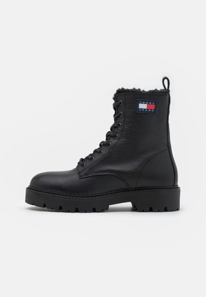 Tommy Jeans Bottines à lacets - black