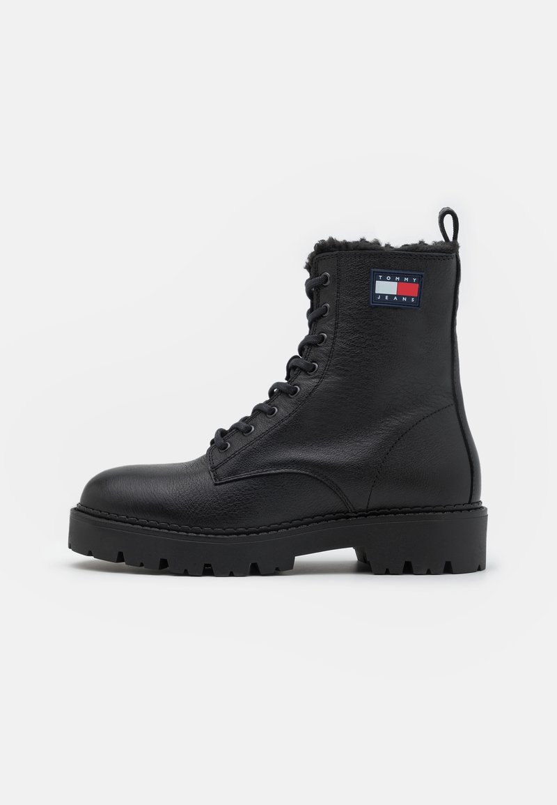 Tommy Jeans Bottines à lacets - black