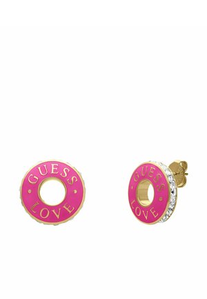 DESIGN - Oorbellen - gold-coloured-pink