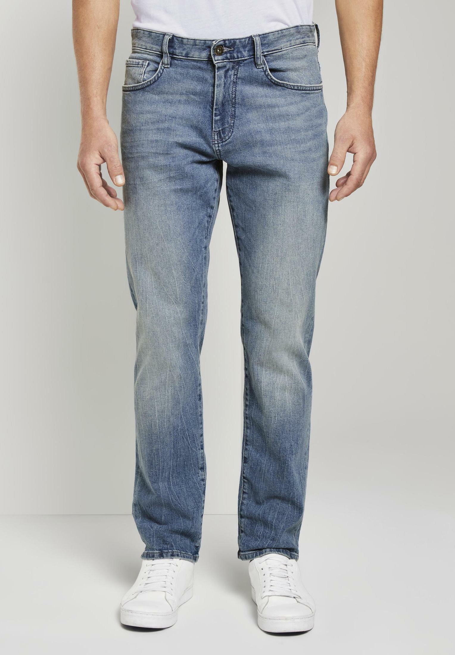 TOM TAILOR Herren Jeans Comfort Straight Fit - Bequemer Stretch-Denim, 5-Pocket, Mittlere Bundhöhe