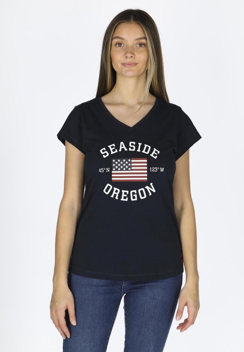 Seaside OREGON TEE W - T-shirts print - dk. navy