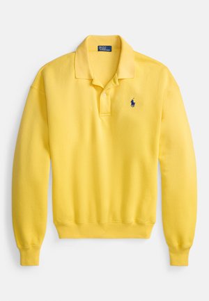 POLO-COLLAR FLEECE PULLOVER - Sweatshirt - collegiate yellow