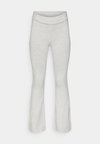 FLARED LOW RISE LEGGINGS WITH FOLD OVER WAISTBAND - Κολάν - mottled light grey
