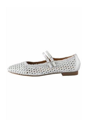 REGULAR FIT - FOREVER COMFORT WEAVE DOUBLE MARY JANE - Ballerinasko m/ rem - silver
