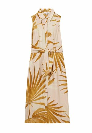 REGULAR FIT - MORGAN PALM-PRINT SLEEVELESS - Blousejurk - neutral