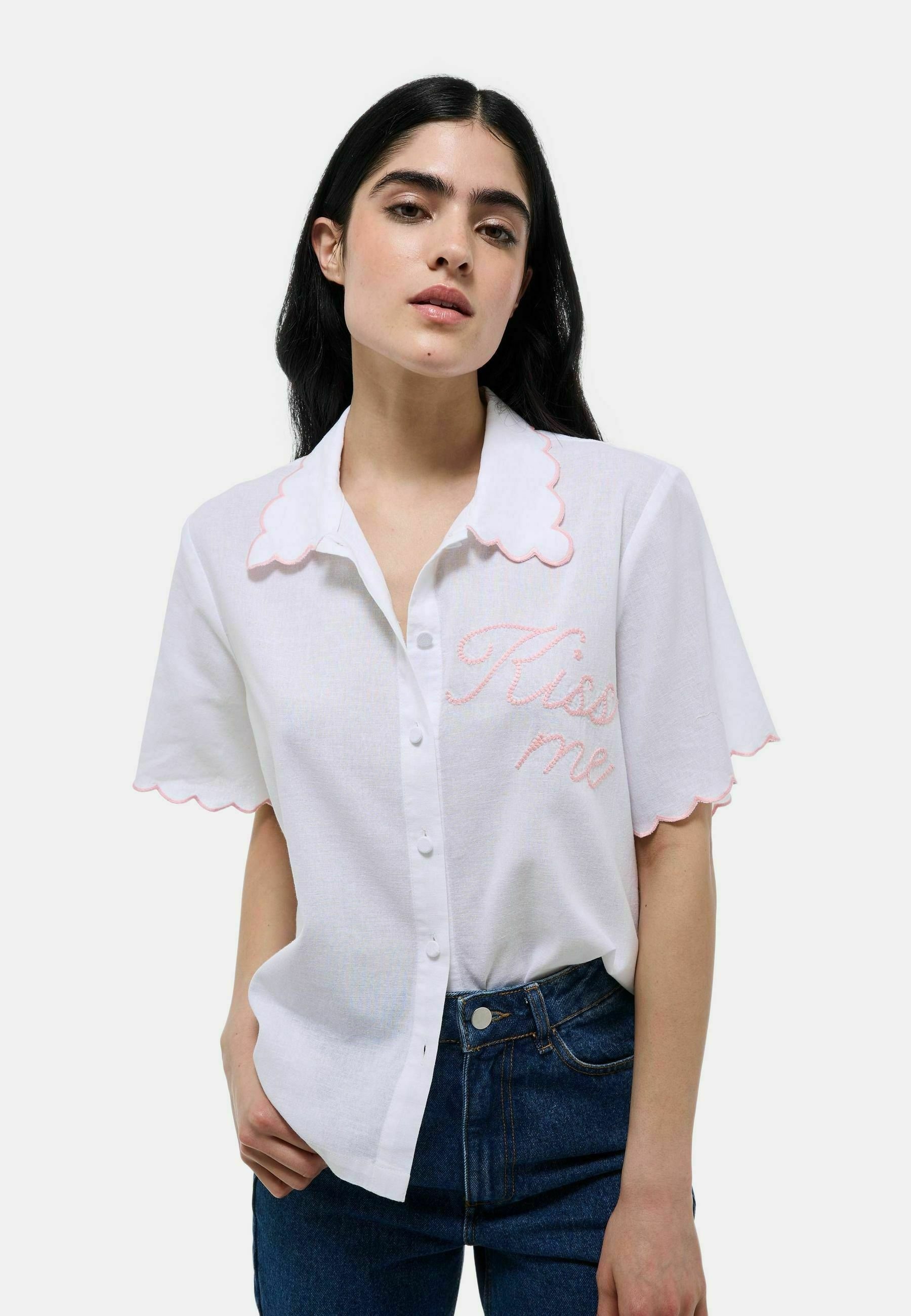 Chemise Manches Courtes Chemise En Lin Femme Monoprix Chemise