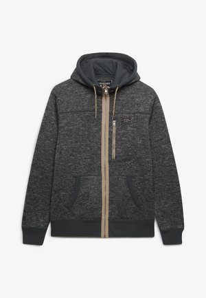 Superdry & Co, SUPERDRY STORM FLEECE ZIP HOODIE.. - Zip-up sweatshirt - storm charcoal grey slub