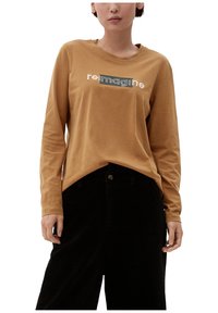 s.Oliver PRINT MIT 3/4 ÄRMELN - Langarmshirt - sandstein