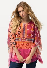 Ulla Popken DRAPED LAYERED - Bluse - coral