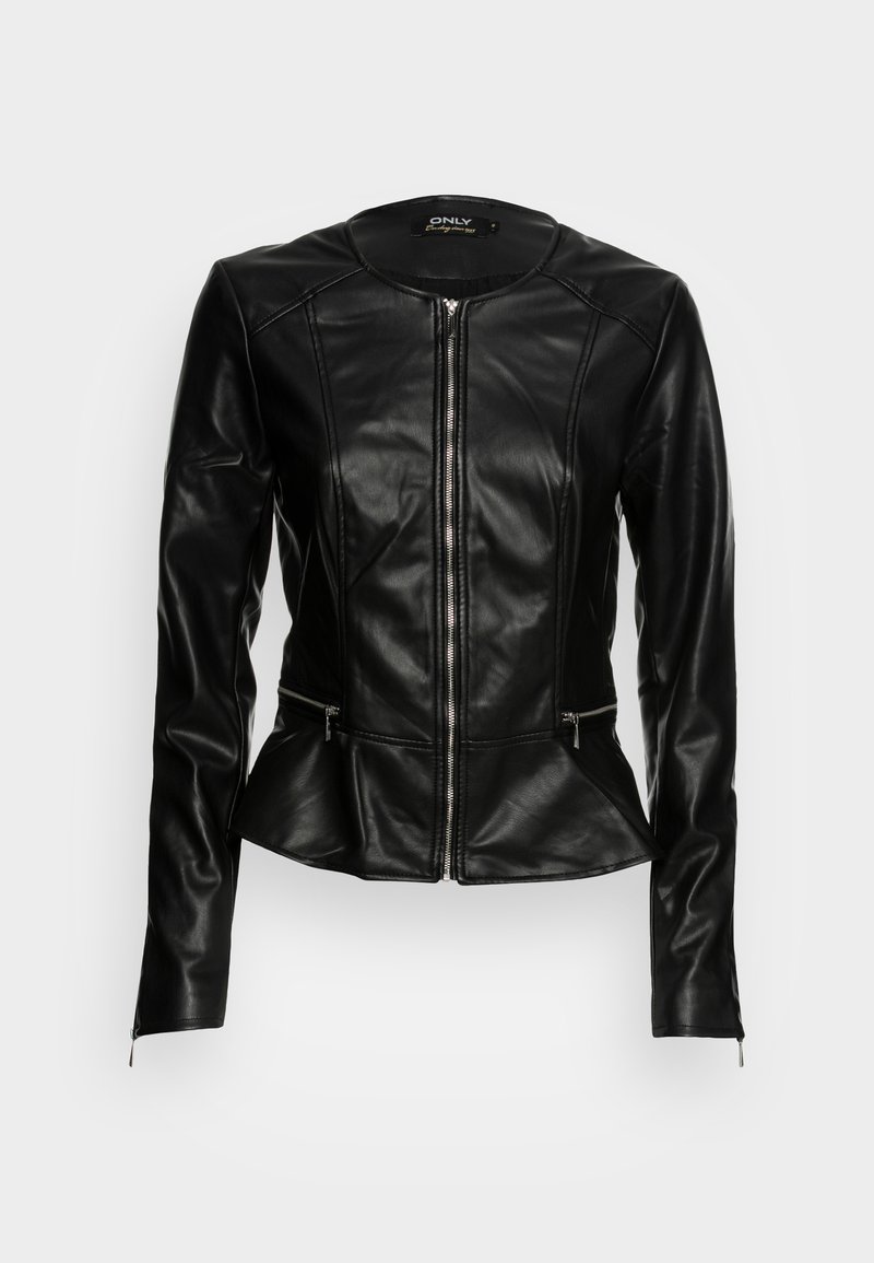 ONLY Tall ONLJENNY JACKET - Faux leather jacket - black