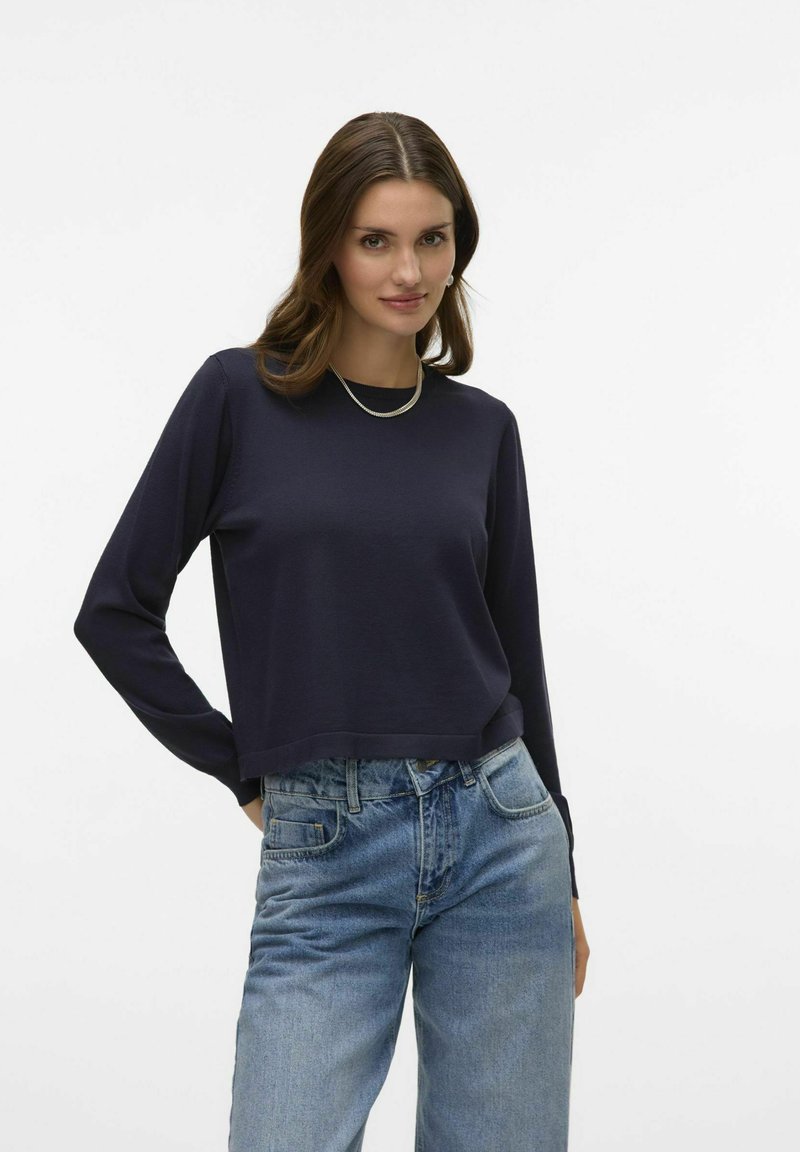 Vero Moda SILJE LS O NECK GA NOOS - Pullover - salute