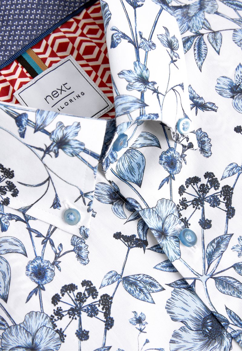 Herren Freizeithemden | Next TRIMMED Hemd blue white floral/blau - TH91271 Herren Freizeithemden | Next TRIMMED Hemd blue white floral/blau - TH91271