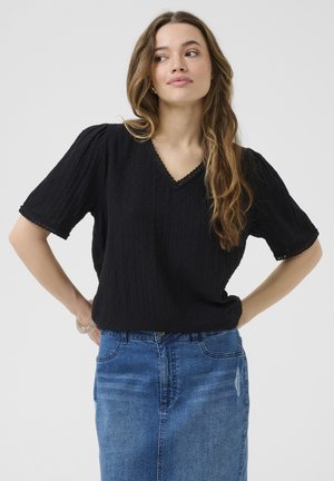 MAI - T-shirt med print - black deep