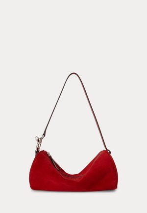 Lauren Ralph Lauren, SHEEP-SUEDE MEDIUM BLAIKE BARREL BAG - Дамска чанта - festive red
