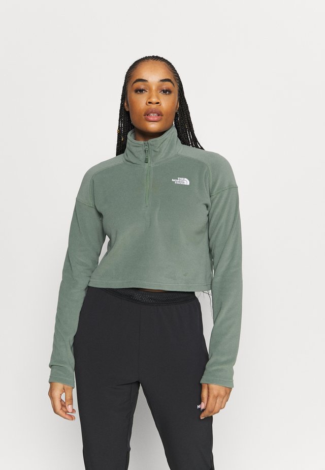 GLACIER CROPPED ZIP - Fleecepullover - agave green