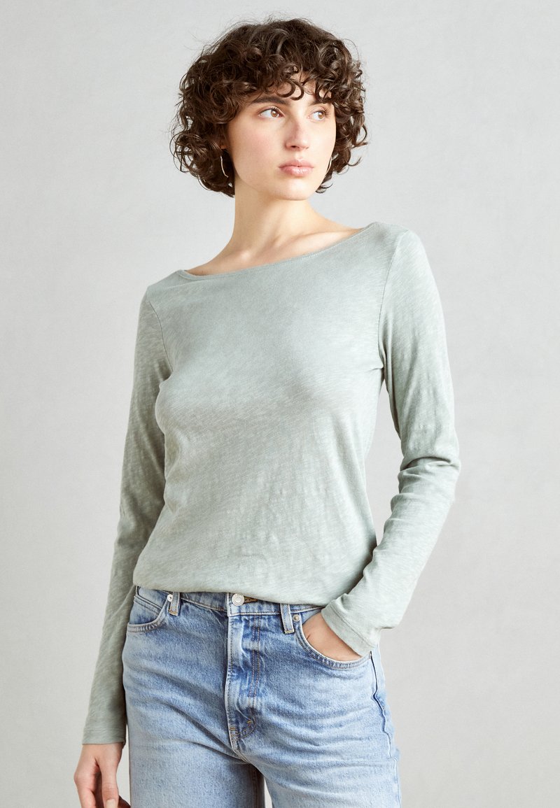 Marc O'Polo LONG SLEEVE BOAT NECK - Topper langermet - faded mint