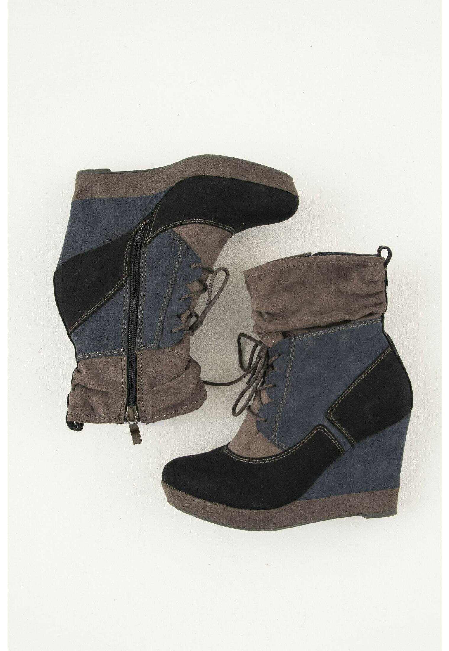 Marco Tozzi Enkellaarsjes met sleehak - blue/Blauw - Zalando.nl