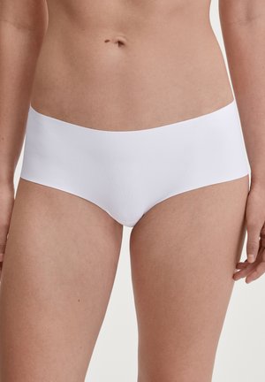 Witte hipster-stijl onderbroek van een zachte, rekbare stof, met een platte tailleband en naadloze randen voor comfort en een gestroomlijnde pasvorm.