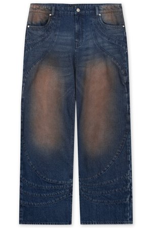 FAVELA CUTLINE UNISEX - Loose Jeans - dark blue