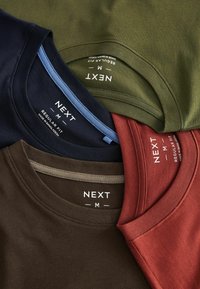 Next 4 PACK REGULAR - Jednoduché tričko - navy brown rust green