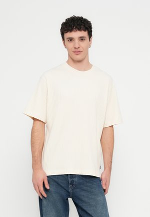 Jack & Jones JJEURBAN EDGE STRUCTURE TEE - Camiseta básica - antique white