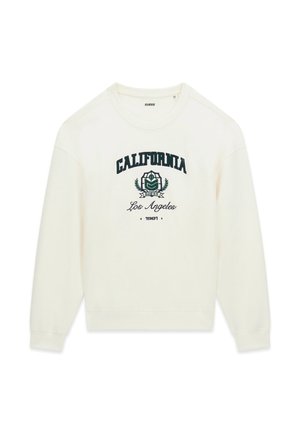 Guess, BESTICKTES LOGO-SWEATSHIRT - Sudadera - weiß