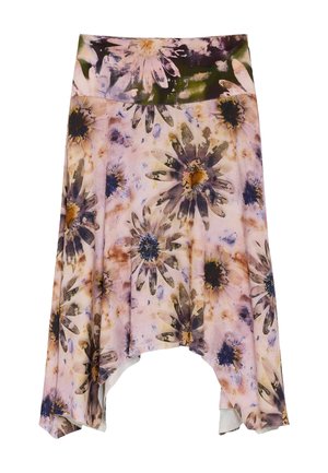 Desigual, ASYMMETRICAL PRINTED SKIRT - Maxinederdele - pink