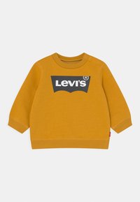 Geel sweatshirt van katoen, met een zwart Levi's logo op de voorkant, ronde halslijn en geribde manchetten en zoom.
