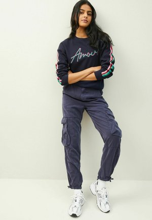 Next RAINBOW DETAIL GRAPHIC - Sweatshirt - navy blue