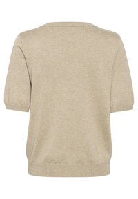 Kaffe KALIZZA V-NECK - Základné tričko - chinchilla melange