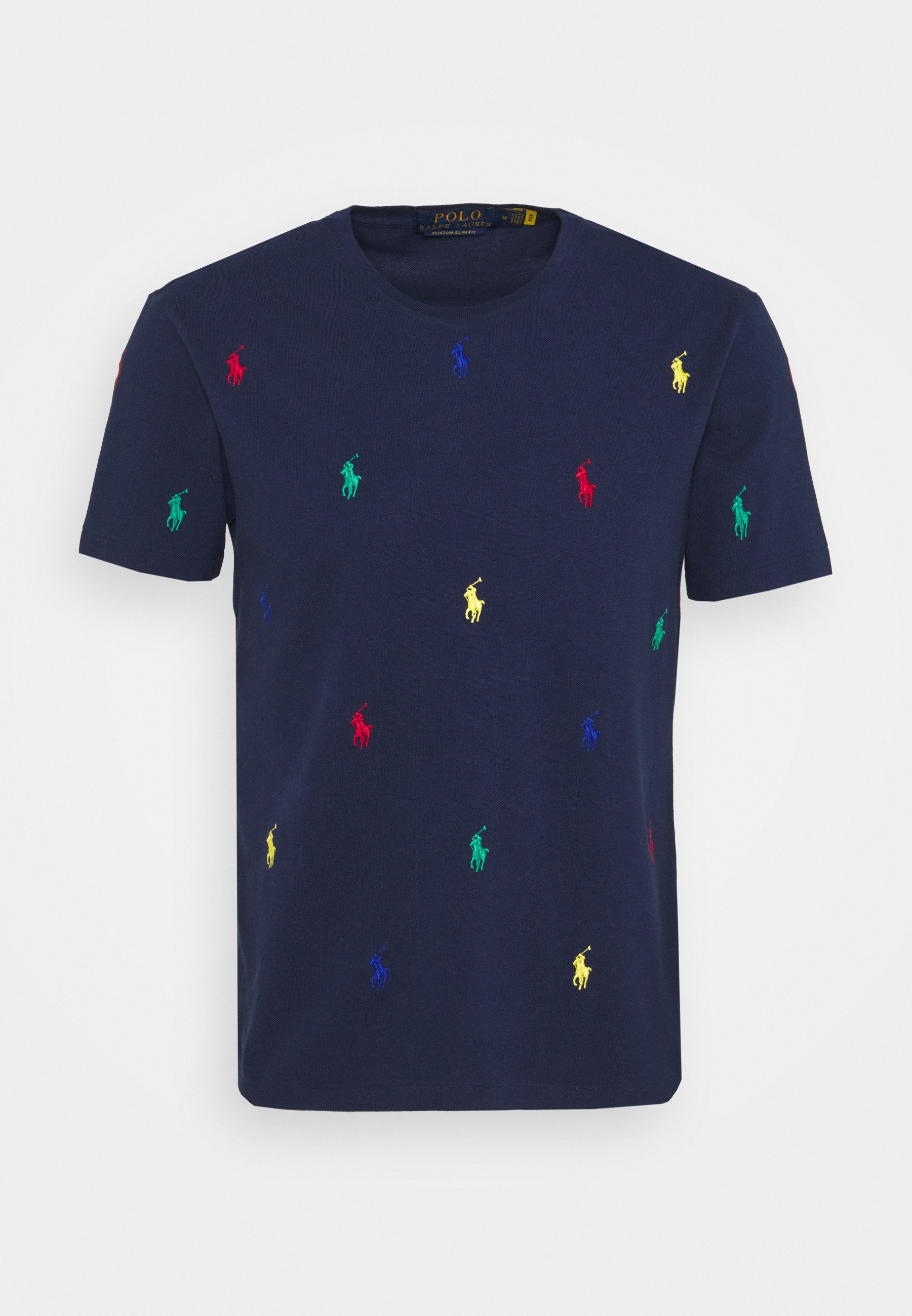 Polo Ralph Lauren CUSTOM SLIM FIT - Print T-shirt - newport navy/dark blue  - Zalando.ie