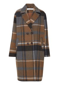 PZARIANE - Klasikinis paltas - tobacco brown check