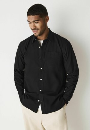 REGULAR FIT - LONG SLEEVE OXFORD - Vapaa-ajan kauluspaita - black