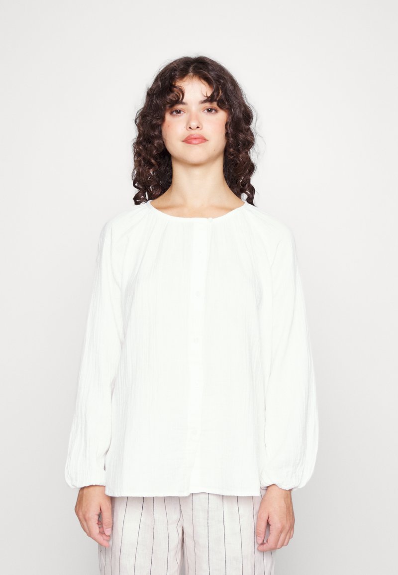 GAP Petite CRINKLE GAUZE Blouse new off white/zwart Zalando.nl