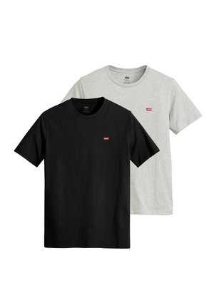 2ER PACK - ORIGINAL HOUSEMARK RUNDHALS  - T-shirts basic - schwarz grau