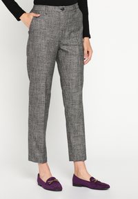 LolaLiza CIGARETTE WITH PIED-DE-POULE - Püksid - black