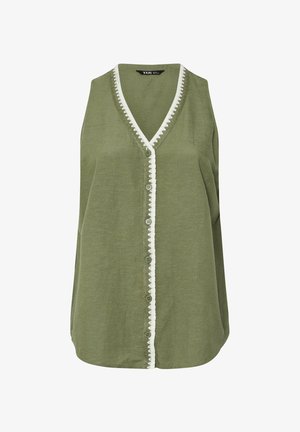 Yours Clothing, Vest - khaki