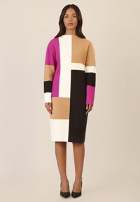 Apart COLORBLOCKING  - Strickkleid - lila-multicolor